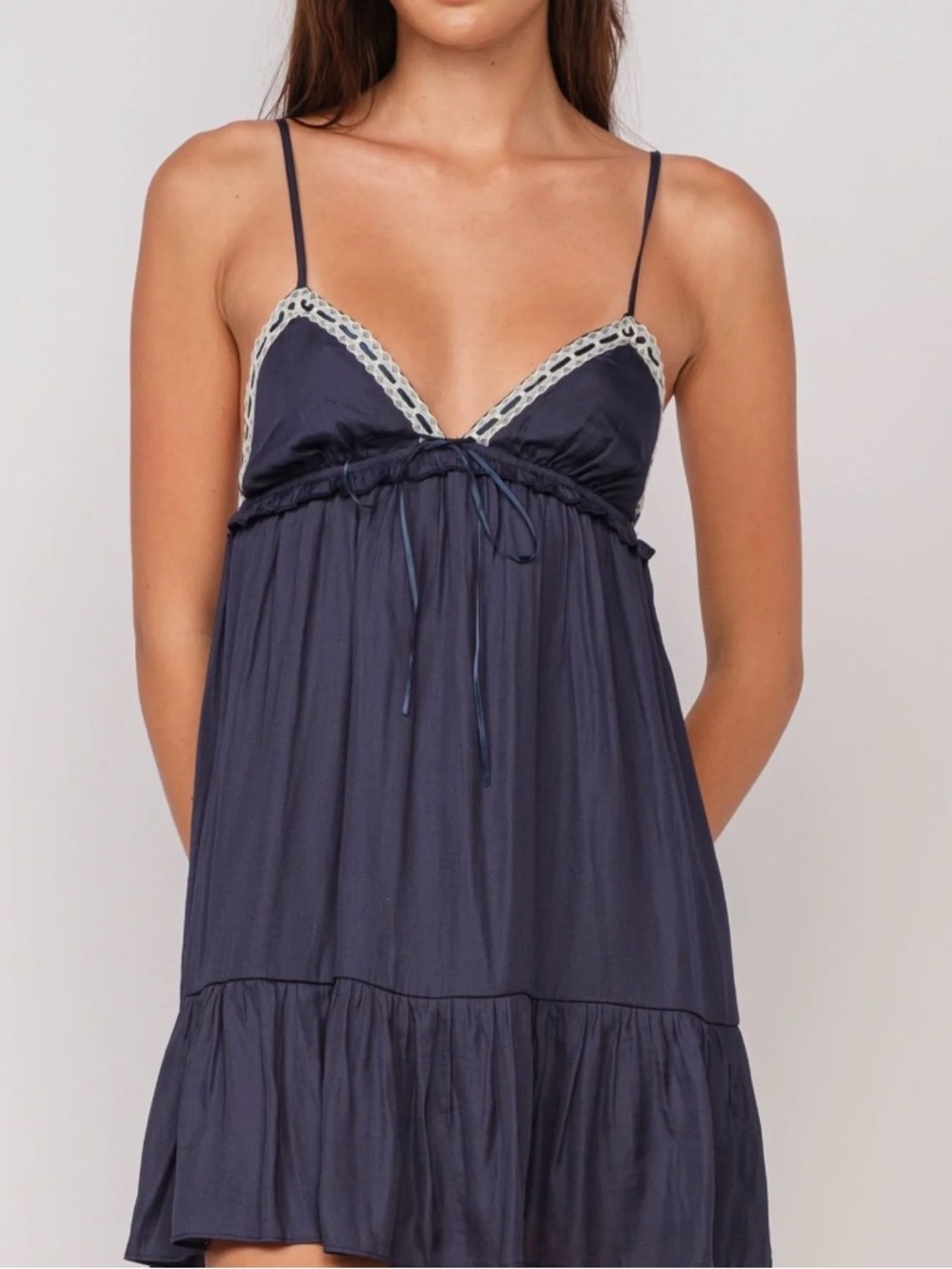 Sky to Moon Bridget Navy Babydoll Dress